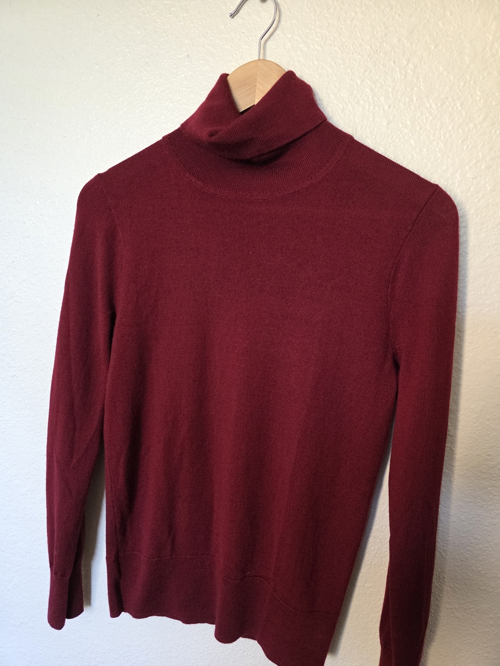 J. Crew Burgundy Ribbed Turtleneck Sweater